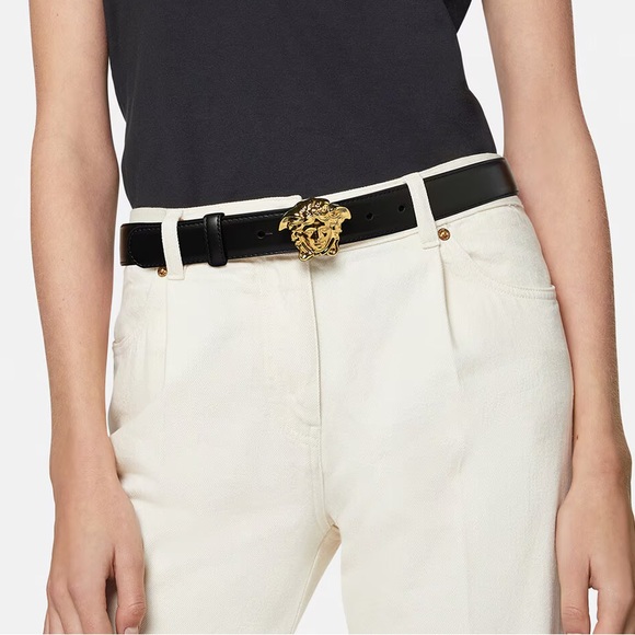 Versace La Medusa Leather Belt 3 CM - Picture 9 of 12